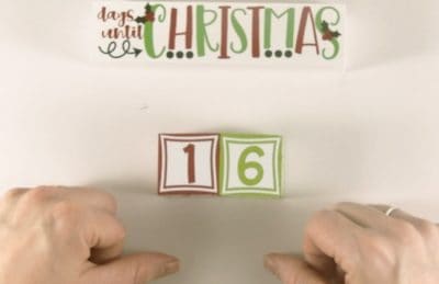Countdown the days until Christmas arrives with this easy to do project. #christmassvg #christmascountdown #silhouette #cricut