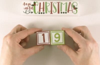 Countdown the days until Christmas arrives with this easy to do project. #christmassvg #christmascountdown #silhouette #cricut