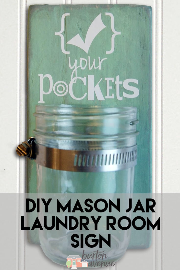Mason Jar Laundry Sign Burton Avenue
