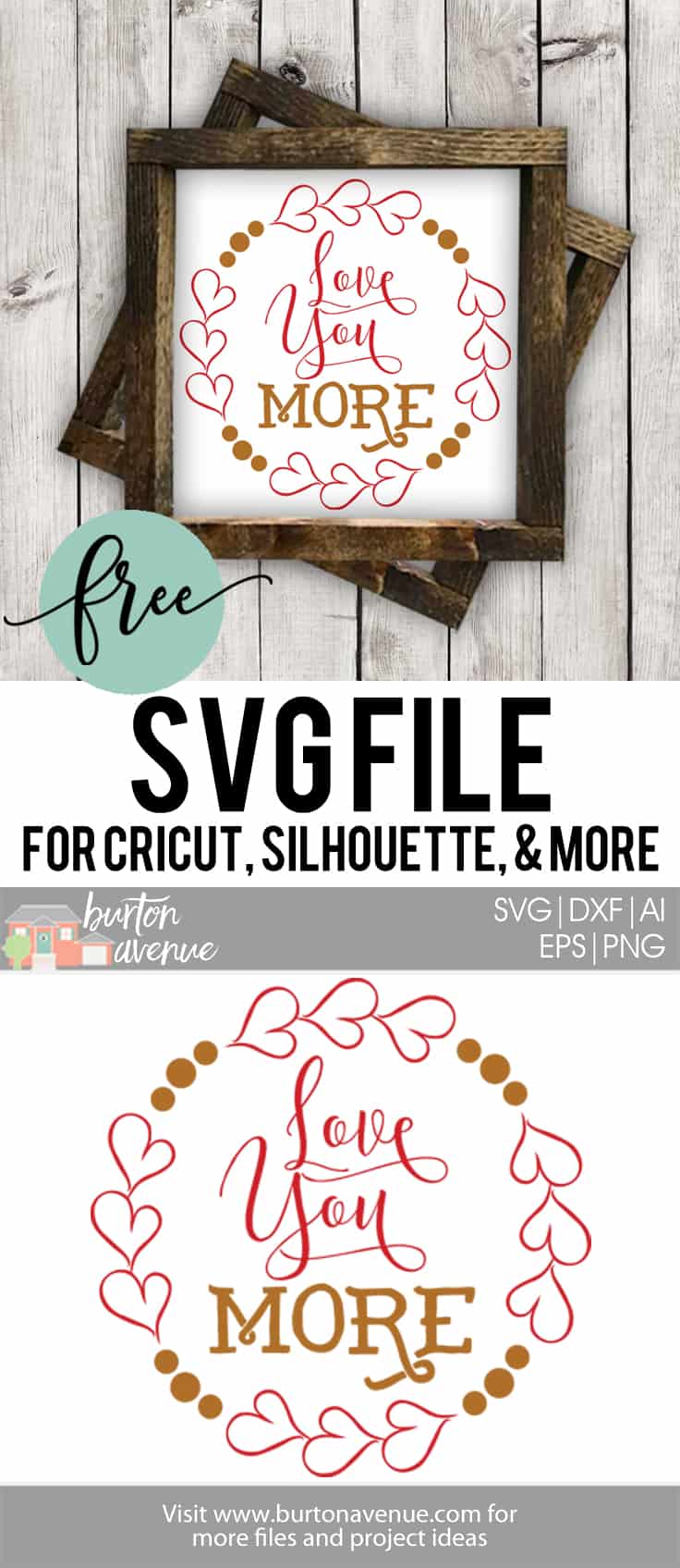 Free Valentine's Day SVG File for SIlhouette and Cricut Cutters