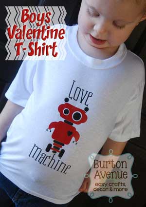 Make a super cute Valentine t-shirt for your little guy with this free Love Machine SVG file. This free Valentine SVG file will work with Silhouette, Cricut, and other electronic cutters.