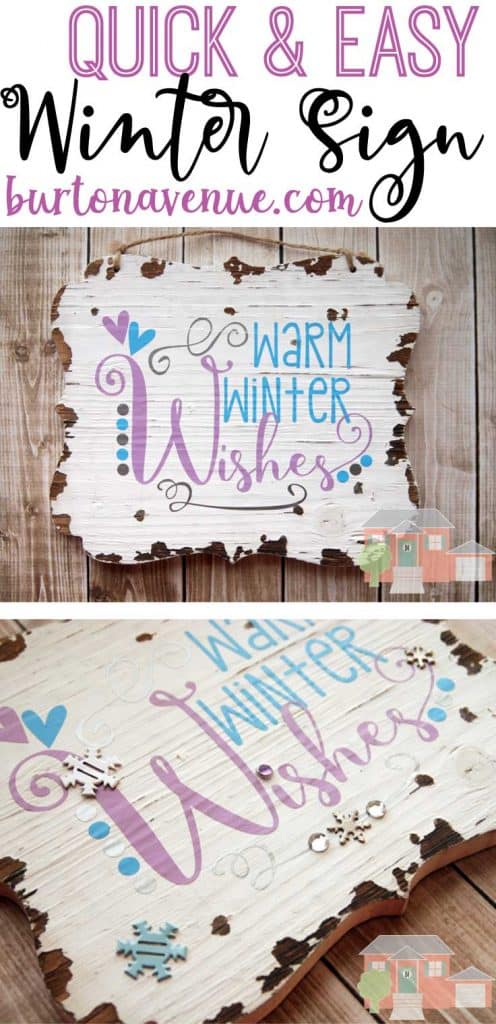 Quick & Easy Winter Sign - Burton Avenue