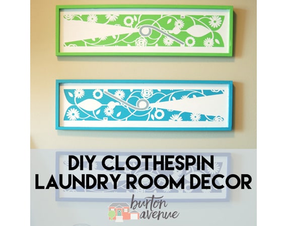 A cute and colorful laundry room project with your Silhouette or Cricut.