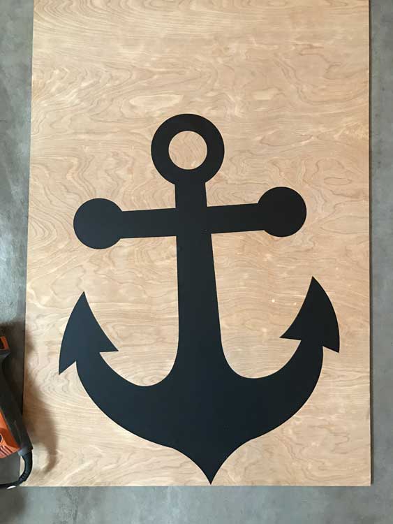 Large Wood Anchor Wall Art with a Silhouette or Cricut