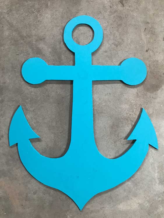 Large Wood Anchor Wall Art with a Silhouette or Cricut