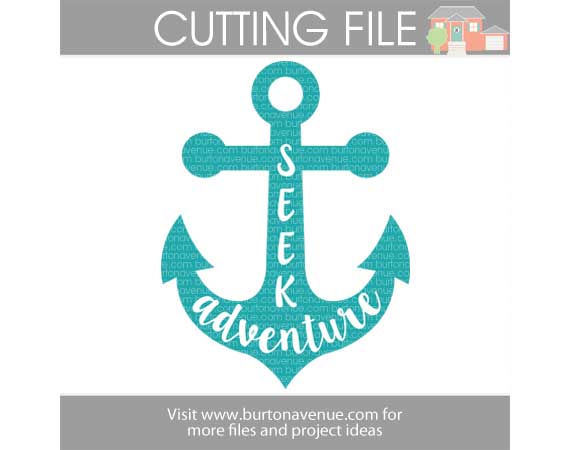 Seek Adventure Anchor Free SVG Cut File for Silhouette and Cricut