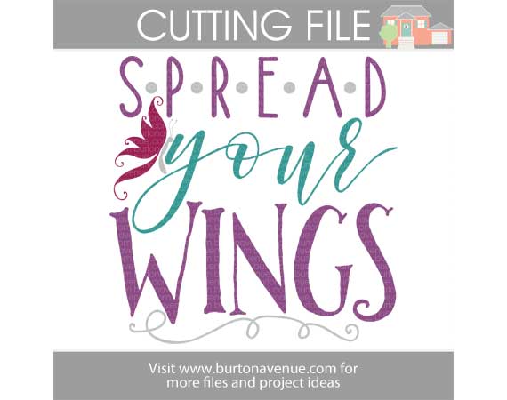 Free Spread Your Wings SVG cut file for SIlhouette and Cricut