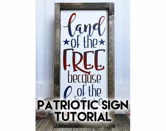 Land of the Free Because of the Brave - Free Patriotic cut file for Silhouette and Cricut