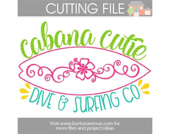 Free Summer/Surfing SVG Cut File for Silhouette, Cricut, and more. 