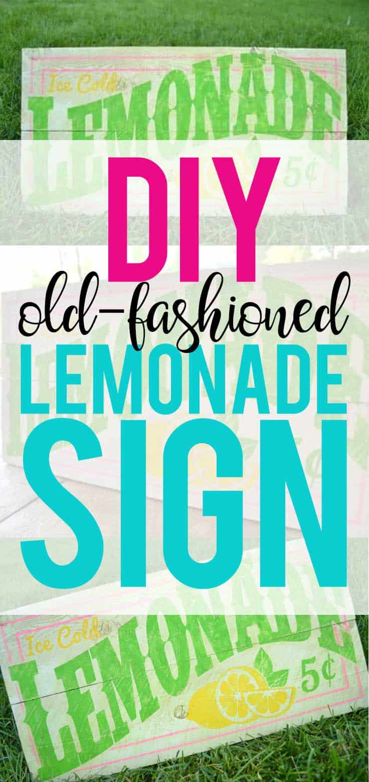 Make your own lemonade stand sign with this easy to follow tutorial. With just a little paint, you can transform a boring piece of wood into a fresh, cool, summertime decoration. 