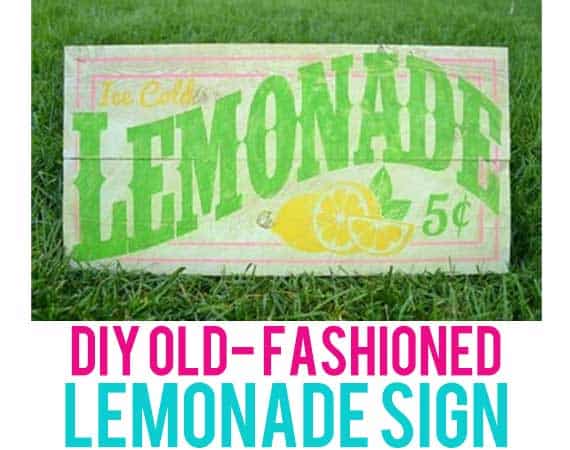 Make your own lemonade stand sign with this easy to follow tutorial. With just a little paint, you can transform a boring piece of wood into a fresh, cool, summertime decoration. 