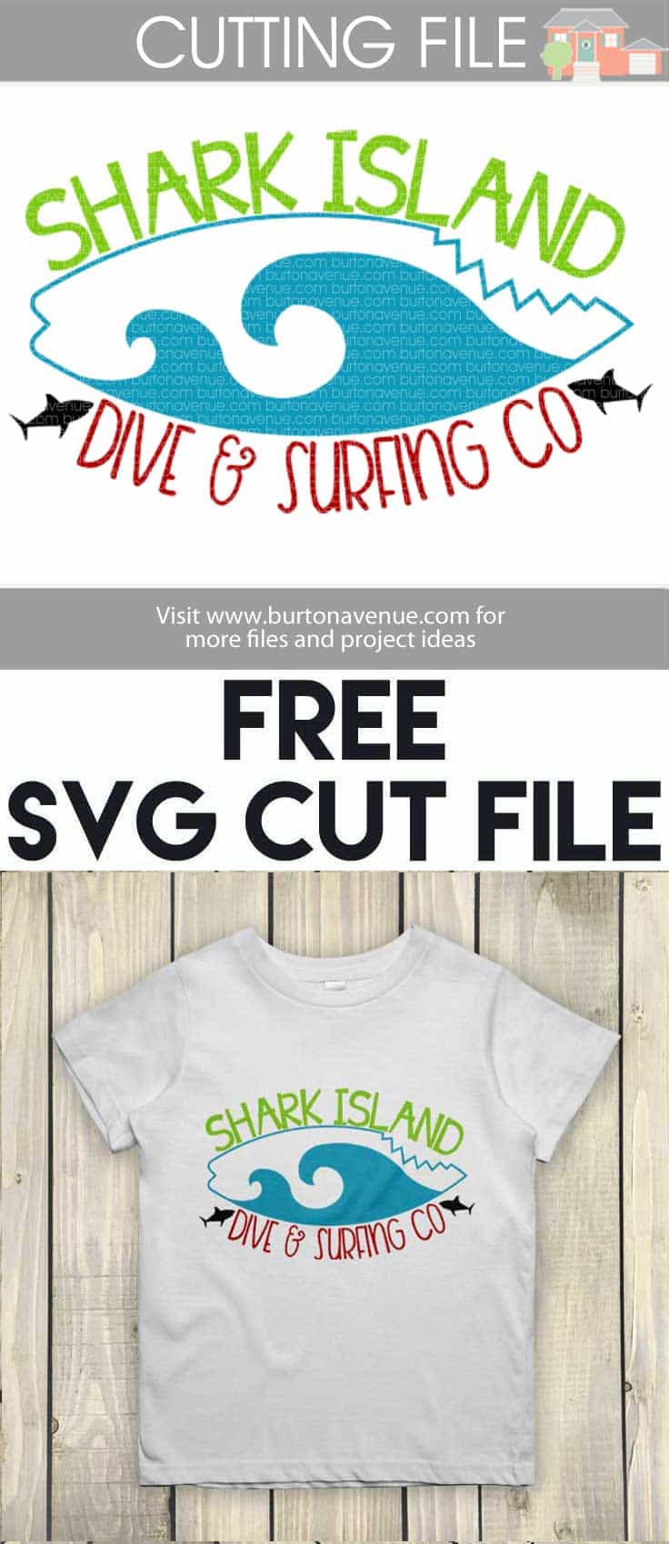Free Summer/Surfing SVG Cut File for Silhouette, Cricut, and more.