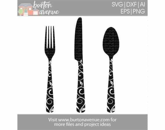 Decorative Cutlery Wall Art Tutorial And Free Svg Cut File Burton Avenue