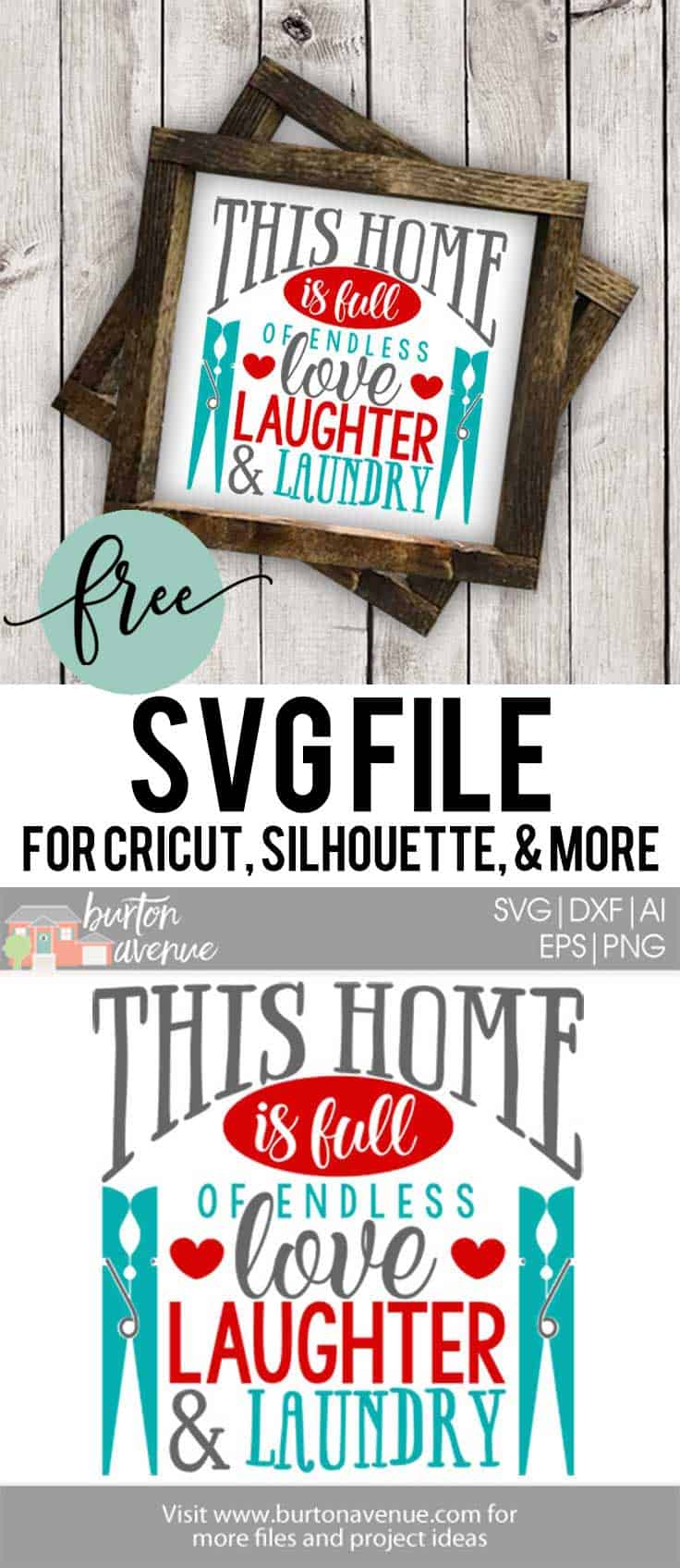 Free SVG cut files for Silhouette and Cricut | Laundry Room SVG Files