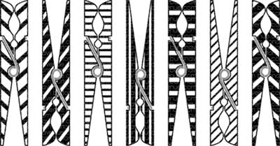 Free SVG Cut File - Striped Clothespins - Burton Avenue