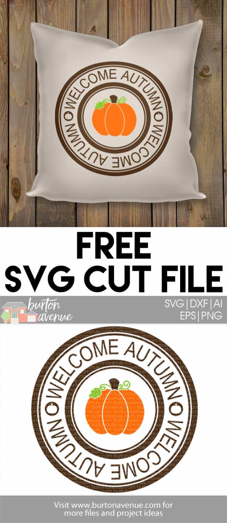 Free Autumn SVG files | Free Fall SVG Files | Free Pumpkin SVG Files for Cricut & Silhouette