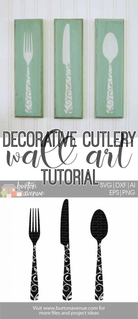 Decorative Cutlery Wall Art Tutorial And Free Svg Cut File Burton Avenue