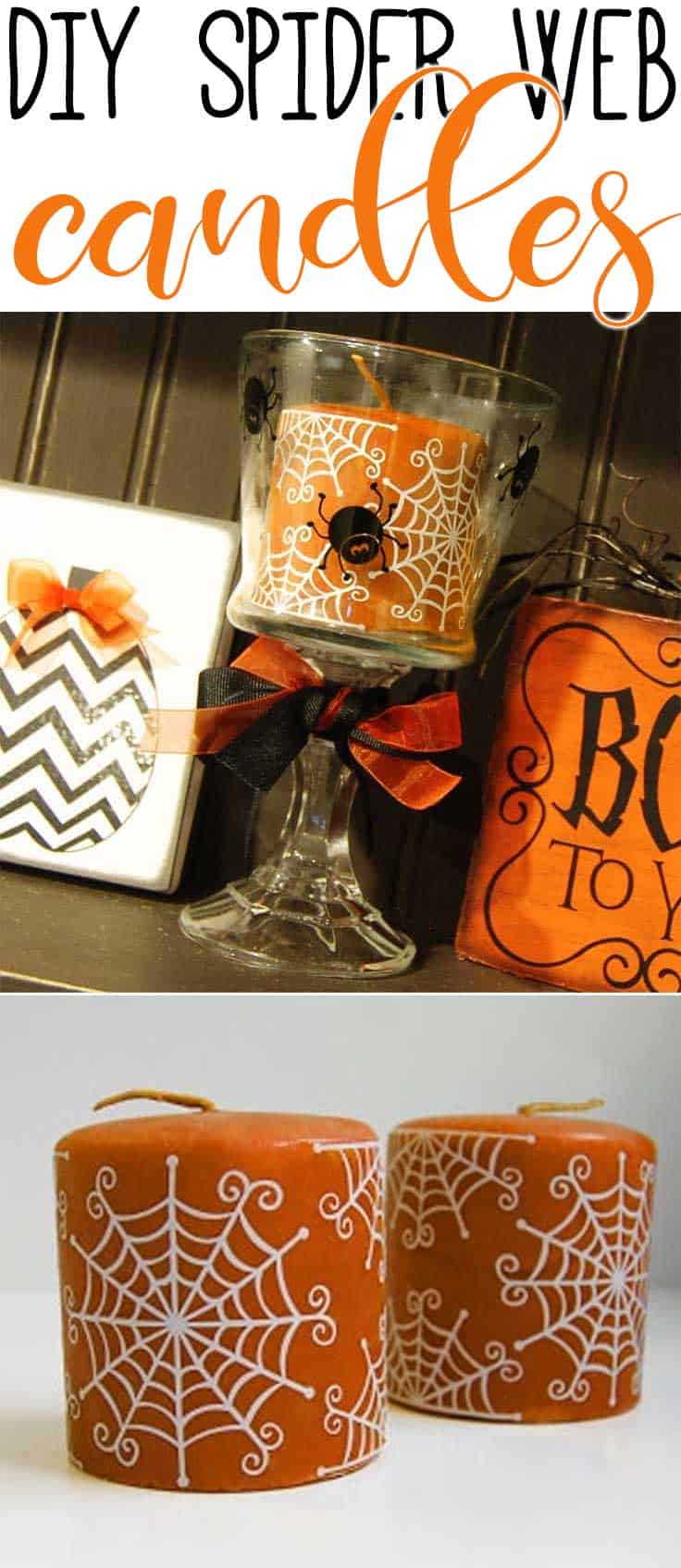 Make your own spider web candles Burton Avenue