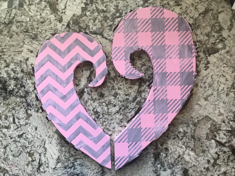 Make your own valentine door hanger with this free funky heart svg file. It works with Cricut, Silhouette, and other digital cutters