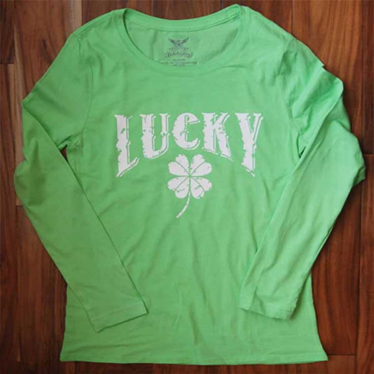 Make a quick and easy St. Patrick's Day t-shirt with your Silhouette or Cricut cutter. This free St. Patricks' Day SVG file works with most digital cutters.