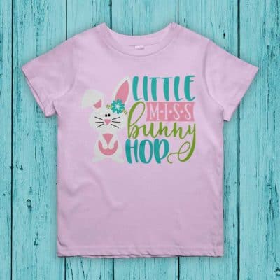 Download this free Litte Miss Bunny Hop SVG file for your DIY Easter projects. This free SVG file will work Cricut and Silhouette cutters.