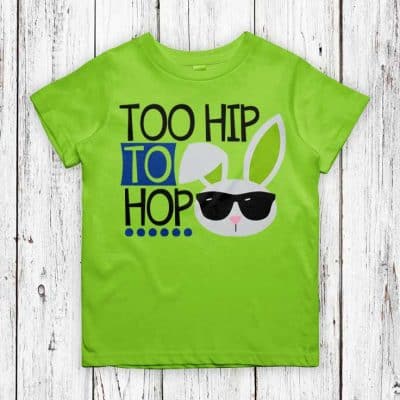 Download this free Too Hip to Hop SVG file for your DIY Easter projects. This free SVG file will work Cricut and Silhouette cutters.