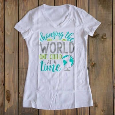 So many possibilities of Teacher DIY projects with this FREE Changing the World One Child at a Time SVG file download. Make t-shirts, mug, signs, pillows, and more for that special teacher with this FREE SVG file. Changing the World One Child at a Time Ai, SVG, PNG, EPS & DXF download. Changing the World One Child at a Time SVG file, Free SVG file works with Cricut, Cameo Silhouette and other major cutting machines. Free cut file download.