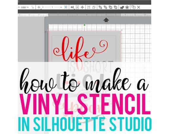 Learn how to make a vinyl stencil in Silhouette Studio with this step by step tutorial.