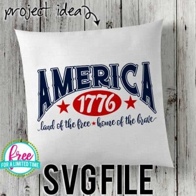 #patrioticsvg #americansvg #4thfojulysvg #silhouettecameo #silhouette #cricutexplore #cricutmaker So many possibilities of DIY projects with this Free America Land of the Free Home of the Brave SVG File. Make signs, pillows, t-shirts and more for with this Free America Land of the Free Home of the Brave SVG file. Ai, SVG, PNG, EPS & DXF download. SVG files works with Cricut, Cameo Silhouette and other major cutting machines. Free 4th of July SVG Cut file download.