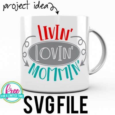 #momsvg #momlifesvg #mothersvg #motherhood #silhouettecameo #silhouette #cricutexplore #cricutmaker Livin' Lovin' Mommin' SVG file download. Make mugs, signs, and more with this FREE SVG file. Livin' Lovin' Mommin' Ai, SVG, PNG, EPS & DXF download. Livin' Lovin' Mommin' SVG file, Free SVG file works with Cricut, Cameo Silhouette and more. Free cut file download.