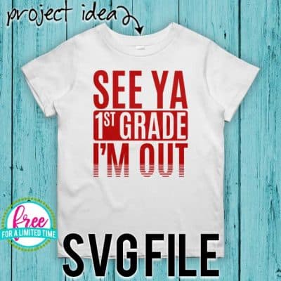 #seeya1stGrade #schoolsoutsvg #endofyearsvg #schoolsvg #hellosummersvg #silhouettecameo #silhouette #cricutexplore So many possibilities of End of Year DIY projects with this Free See Ya 1st Grade I'm Out SVG file download. Make t-shirts, mug, signs,and more for to celebrate another year of school with this SVG file. Free See Ya 1st Grade I'm Out Ai, SVG, PNG, EPS & DXF download. Free See Ya 1st Grade I'm Out SVG file, SVG file works with Cricut, Cameo Silhouette and other cutting machines.