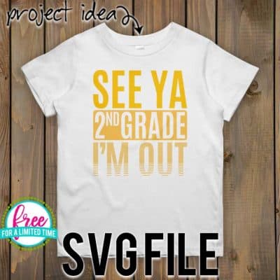#seeya2ndGrade #schoolsoutsvg #endofyearsvg #schoolsvg #hellosummersvg #silhouettecameo #silhouette #cricutexplore So many possibilities of End of Year DIY projects with this Free See Ya 2nd Grade I'm Out SVG file download. Make t-shirts, mug, signs,and more for to celebrate another year of school with this SVG file. Free See Ya 2nd Grade I'm Out Ai, SVG, PNG, EPS & DXF download. Free See Ya 2nd Grade I'm Out SVG file, SVG file works with Cricut, Cameo Silhouette and other cutting machines.