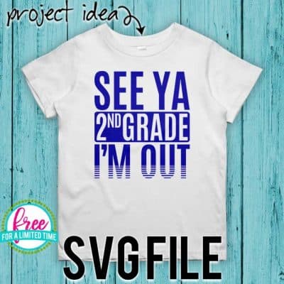 #seeya2ndGrade #schoolsoutsvg #endofyearsvg #schoolsvg #hellosummersvg #silhouettecameo #silhouette #cricutexplore So many possibilities of End of Year DIY projects with this Free See Ya 2nd Grade I'm Out SVG file download. Make t-shirts, mug, signs,and more for to celebrate another year of school with this SVG file. Free See Ya 2nd Grade I'm Out Ai, SVG, PNG, EPS & DXF download. Free See Ya 2nd Grade I'm Out SVG file, SVG file works with Cricut, Cameo Silhouette and other cutting machines.