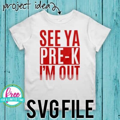 #seeyaprek #schoolsoutsvg #endofyearsvg #schoolsvg #hellosummersvg #silhouettecameo #silhouette #cricutexplore So many possibilities of End of Year DIY projects with this Free See Ya Pre-K I'm Out SVG file download. Make t-shirts, mug, signs,and more for to celebrate another year of school with this SVG file. Free See Ya Pre-K I'm Out Ai, SVG, PNG, EPS & DXF download. Free See Ya Pre-K I'm Out SVG file, SVG file works with Cricut, Cameo Silhouette and other major cutting machines.