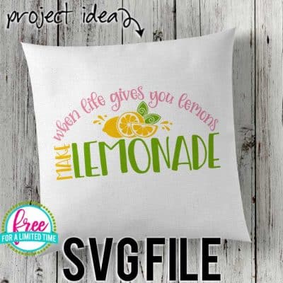 #summersvg #lemonadesvg #makelemonadesvg #iflifegivesyoulemonssvg #silhouette #cricutexplore. So many possibilities of DIY projects with this Free When life gives you lemons, make lemonade. Freemake lemonade SVG File. Make signs, pillows, t-shirts and more for with this Free SVG file. Free Ai, SVG, PNG, EPS &amp; DXF download. Free When life gives you lemons, make lemonade SVG files works with Cricut, Cameo Silhouette and other major cutting machines.