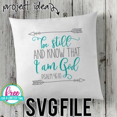 #bestillandknowsvg #bestillandknowthatiamgodsvg #silhouette #cricutexplore. So many possibilities of DIY projects with this Free Be Still and Know that I am God SVG File. Make signs, pillows, t-shirts and more for with this Free SVG file. Free Ai, SVG, PNG, EPS & DXF download. Free Be Still and Know that I am God SVG files works with Cricut, Cameo Silhouette and other major cutting machines.