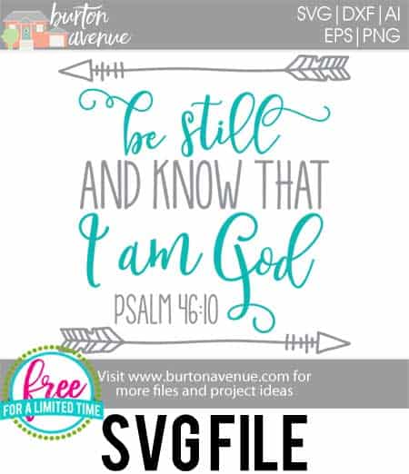 #bestillandknowsvg #bestillandknowthatiamgodsvg #silhouette #cricutexplore. So many possibilities of DIY projects with this Free Be Still and Know that I am God SVG File. Make signs, pillows, t-shirts and more for with this Free SVG file. Free Ai, SVG, PNG, EPS & DXF download. Free Be Still and Know that I am God SVG files works with Cricut, Cameo Silhouette and other major cutting machines.