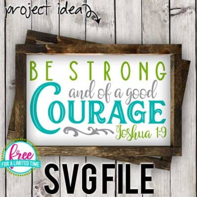 #bestrongsvg #goodcouragesvg #silhouette #cricutexplore. So many possibilities of DIY projects with this Free Be Strong and of a Good Courage SVG File. Make signs, pillows, t-shirts and more for with this Free SVG file. Free Ai, SVG, PNG, EPS & DXF download. Free Be Strong and of a Good Courage SVG files works with Cricut, Cameo Silhouette and other major cutting machines.