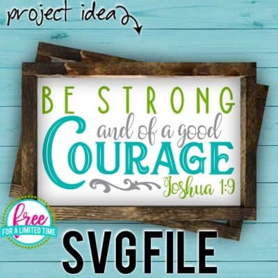 #bestrongsvg #goodcouragesvg #silhouette #cricutexplore. So many possibilities of DIY projects with this Free Be Strong and of a Good Courage SVG File. Make signs, pillows, t-shirts and more for with this Free SVG file. Free Ai, SVG, PNG, EPS & DXF download. Free Be Strong and of a Good Courage SVG files works with Cricut, Cameo Silhouette and other major cutting machines.