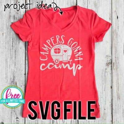 #summersvg #campingsvg #summetimesvg #campersgonnacampssvg #silhouette #cricutexplore. So many possibilities of DIY projects with this Free Campers Gonna Camp SVG File. Make signs, pillows, t-shirts and more for with this Free SVG file. Free Ai, SVG, PNG, EPS & DXF download. Free Campers Gonna Camp SVG files works with Cricut, Cameo Silhouette and other major cutting machines.