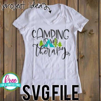 #summersvg #campingsvg #summetimesvg #campinismytherapyssvg #silhouette #cricutexplore. So many possibilities of DIY projects with this Free Camping is my Thereapy SVG File. Make signs, pillows, t-shirts and more for with this Free SVG file. Free Ai, SVG, PNG, EPS & DXF download. Free Camping is my Thereapy SVG files works with Cricut, Cameo Silhouette and other major cutting machines.