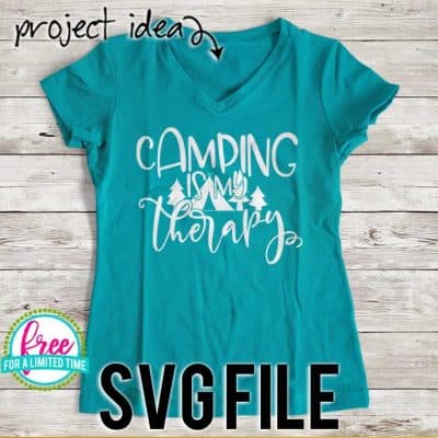 #summersvg #campingsvg #summetimesvg #campinismytherapyssvg #silhouette #cricutexplore. So many possibilities of DIY projects with this Free Camping is my Thereapy SVG File. Make signs, pillows, t-shirts and more for with this Free SVG file. Free Ai, SVG, PNG, EPS & DXF download. Free Camping is my Thereapy SVG files works with Cricut, Cameo Silhouette and other major cutting machines.