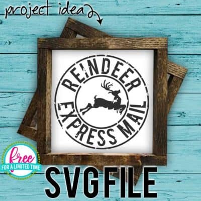 #reindeersvg #christmassvg #silhouette #cricutexplore. So many possibilities of DIY projects with this Free Grunge Reindeer Express Mail Stamp SVG File. Make signs, pillows, t-shirts and more for with this Free SVG file. Free Ai, SVG, PNG, EPS & DXF download. Free Reindeer Express Mail Stamp SVG files works with Cricut, Cameo Silhouette and other major cutting machines.