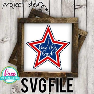 #patrtioticsvg #patrioticshirtsvg #patrioticsignsvg #ilovethislandsvg #silhouette #cricutexplore. So many possibilities of DIY projects with this Free I Love this Land SVG. Make signs, pillows, t-shirts and more for with this Free I Love this Land SVG file. Free Ai, SVG, PNG, EPS & DXF download. I Love this Land SVG SVG files works with Cricut, Cameo Silhouette and other major cutting machines.