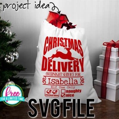 #santabagsvg #santasacksvg #christmassvg #silhouette #cricutexplore. So many possibilities of DIY projects with this Free Santa Sack SVG File. Make signs, pillows, t-shirts and more for with this Free SVG file. Free Ai, SVG, PNG, EPS & DXF download. Free Santa Sack SVG files works with Cricut, Cameo Silhouette and other major cutting machines.