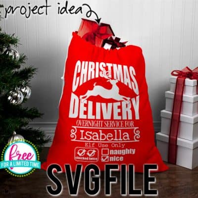 #santabagsvg #santasacksvg #christmassvg #silhouette #cricutexplore. So many possibilities of DIY projects with this Free Santa Sack SVG File. Make signs, pillows, t-shirts and more for with this Free SVG file. Free Ai, SVG, PNG, EPS & DXF download. Free Santa Sack SVG files works with Cricut, Cameo Silhouette and other major cutting machines.