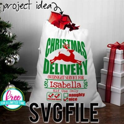 #santabagsvg #santasacksvg #christmassvg #silhouette #cricutexplore. So many possibilities of DIY projects with this Free Santa Sack SVG File. Make signs, pillows, t-shirts and more for with this Free SVG file. Free Ai, SVG, PNG, EPS & DXF download. Free Santa Sack SVG files works with Cricut, Cameo Silhouette and other major cutting machines.