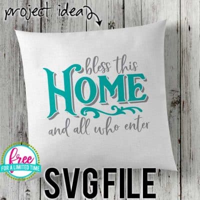 #homesvg #blessthishomesvg #welcomesvg #silhouette #cricutexplore. So many possibilities of DIY projects with this Free Bless this Home and all who Enter SVG File. Make signs, pillows, t-shirts and more for with this Free SVG file. Free Ai, SVG, PNG, EPS & DXF download. Free Bless this Home and all who Enter SVG files works with Cricut, Cameo Silhouette and other major cutting machines.