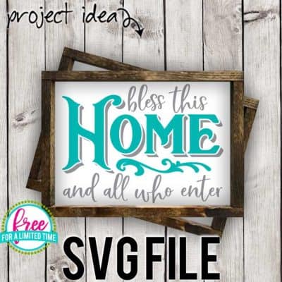 #homesvg #blessthishomesvg #welcomesvg #silhouette #cricutexplore. So many possibilities of DIY projects with this Free Bless this Home and all who Enter SVG File. Make signs, pillows, t-shirts and more for with this Free SVG file. Free Ai, SVG, PNG, EPS & DXF download. Free Bless this Home and all who Enter SVG files works with Cricut, Cameo Silhouette and other major cutting machines.