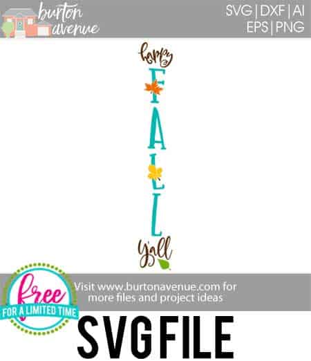 #fallsvg #happyfallsvg #fallporchsignsvg #silhouette #cricutexplore. So many possibilities of DIY projects with this Free Happy Fall Y'all SVG File. Make signs, pillows, t-shirts and more for with this Free Happy Fall Y'allSVG file. Free Ai, SVG, PNG, EPS & DXF download. Free Happy Fall Y'all SVG files works with Cricut, Cameo Silhouette and other major cutting machines.